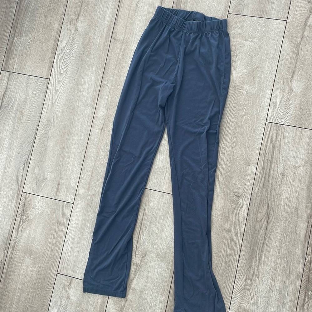 High waist split hem flare pants